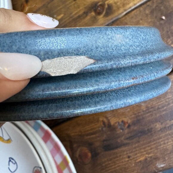 Certified‎ International Nancy Green Blue Speckled Stoneware Plates (Set of 3) - Picture 5 of 5